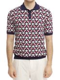 polo gallia jacquard bianco