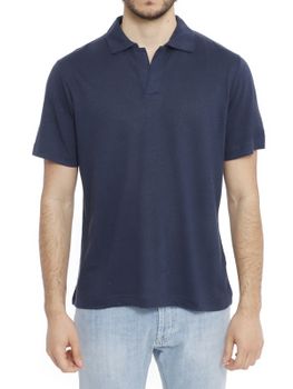 Polo Shirt MC2 Saint Barth Linen Blue