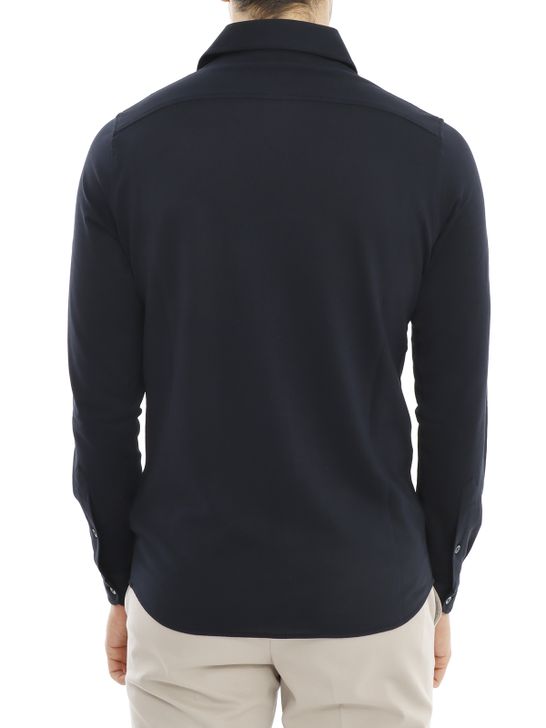 camicia-filippo-de-laurentiis-piquet-blu-camlbas-piqvin-u890