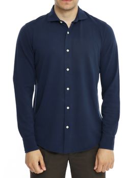 Camicia MC2 Saint Barth Piquet Blu