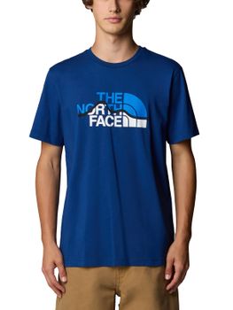 T-Shirt The North Face Mountain Line Blu