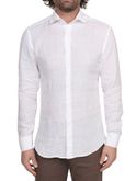 camicia bastoncino lino bianco