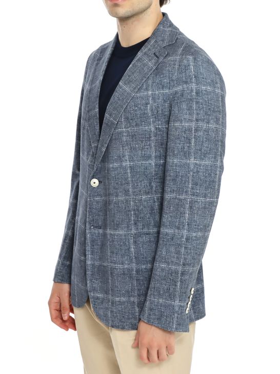 blazer-circolo-1901-overcheck-blue