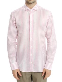 Camicia Bastoncino Lino Rosa