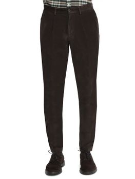 Pantaloni Devore Incipit Velluto Millerighe Marrone