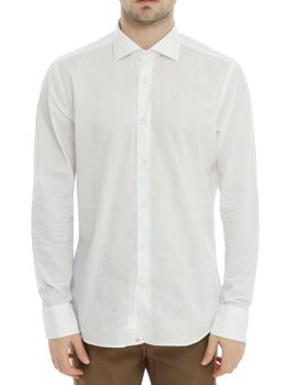 Camicia Tintoria Mattei Ricamata Bianco