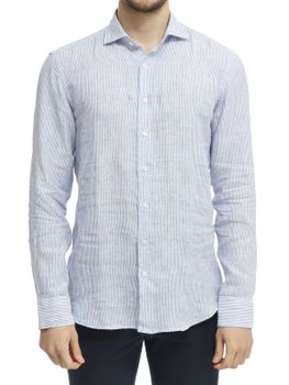 Camicia Bastoncino Righe Blu