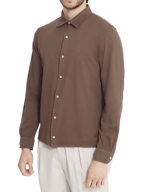 camicia-blker-piquet-marrone-6502-brown
