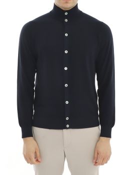 Cardigan Filippo De Laurentiis Crepe Blu