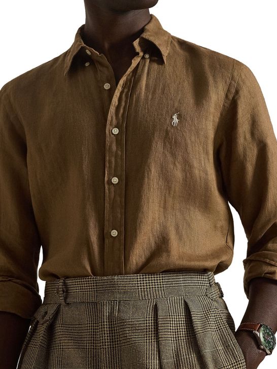 camicia-polo-ralph-lauren-lino-marrone-710966294-505