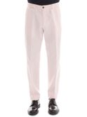 pantaloni briglia 1949 cotone-lino rosa