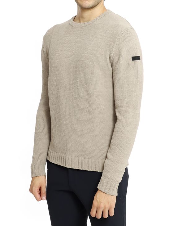 maglione-rrd-cinematt-round-knit-beige-w25160-87
