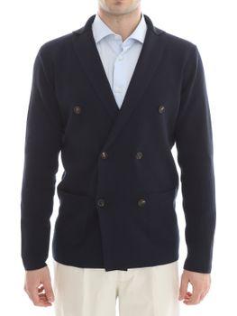 Giacca Filippo De Laurentiis Crepe Blu