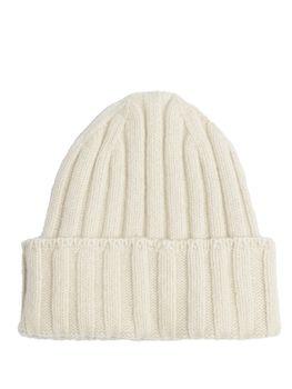 Beanie Hat Cashmere White