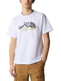 t-shirt the north face mountain line white