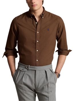 Camicia Polo Ralph Lauren Oxford Marrone
