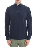 polo shirt filippo de laurentiis crepe blue