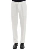 trousers devore incipit linen white