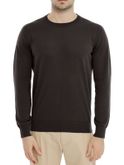 maglia kangra girocollo marrone