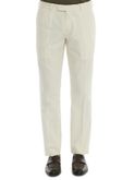 trousers devore incipit herringbone white