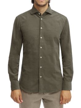 Camicia Bastoncino Velluto Verde