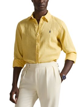 Camicia Polo Ralph Lauren Lino Giallo