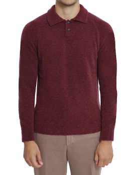 Polo Shirt Gallia Terry-Effect Bordeaux