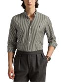 camicia polo ralph lauren righe stretch verde