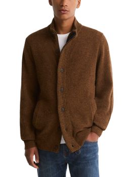 Maglia Barbour Essential Patch Zip Marrone