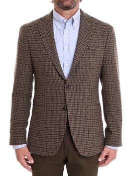 Giacca Boglioli Milano Check Marrone