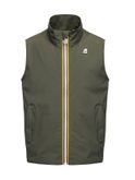 gilet k-way valen nylon stretch jersey verde