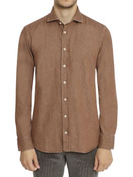 Shirt Bastoncino Denim Brown