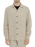 overshirt devore incipit linen beige