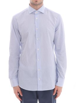 Camicia Bastoncino Seersucker Azzurro