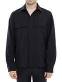overshirt devore incipit technical wool blue