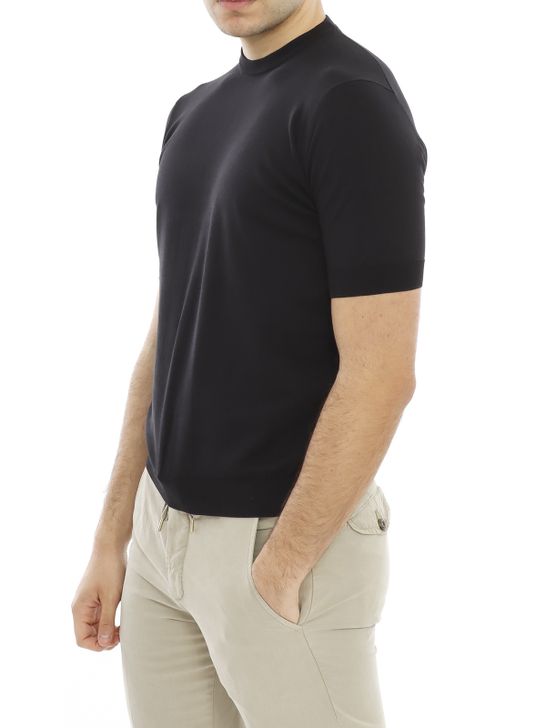 sweater-filippo-de-laurentiis-crepe-black