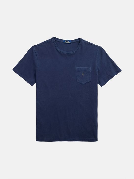 t-shirt-polo-ralph-lauren-pocket-blue