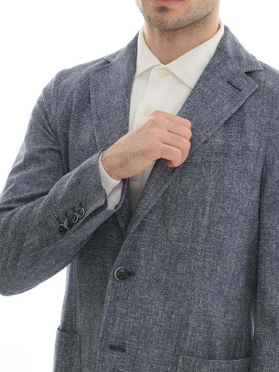 blazer-circolo-1901-herringbone-blue