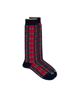Socks In The Box Tartan New Red