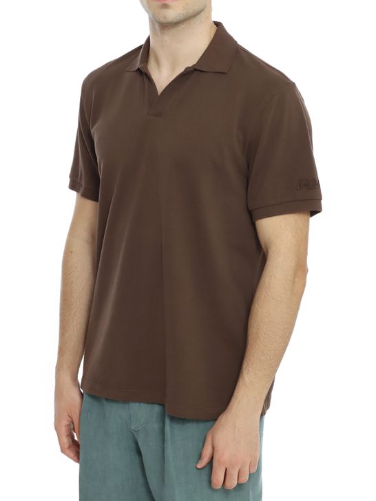 polo-shirt-mc2-saint-barth-linen-brown