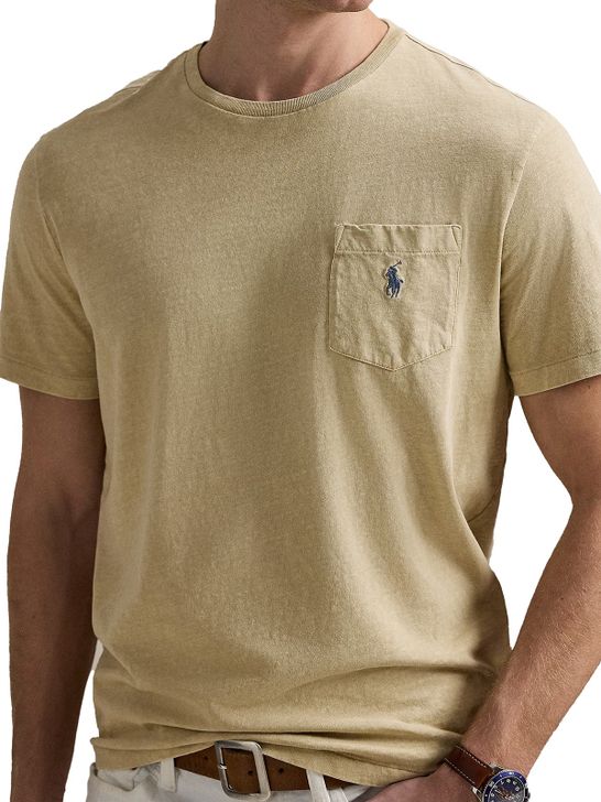 t-shirt-polo-ralph-lauren-pocket-beige