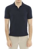 polo filippo de laurentiis crepe blu