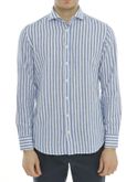 shirt bastoncino linen light blue