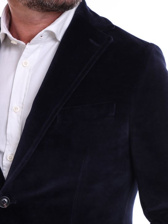 blazer-circolo-1901-velour-blue