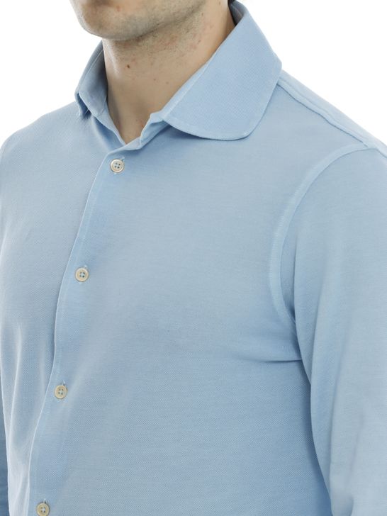 shirt-filippo-de-laurentiis-pique-light-blue