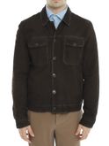 giubbino proleather scamosciato marrone