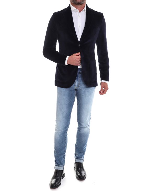 blazer-circolo-1901-velour-blue