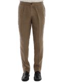 trousers devore incipit linen brown