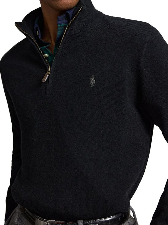 maglia-polo-ralph-lauren-quarter-zip-nero-710876756-002