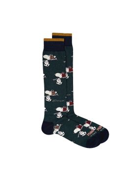 Socks In The Box Snoopy Green